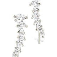 Sterling Silver Skye CZ Threader Crawler Earrings