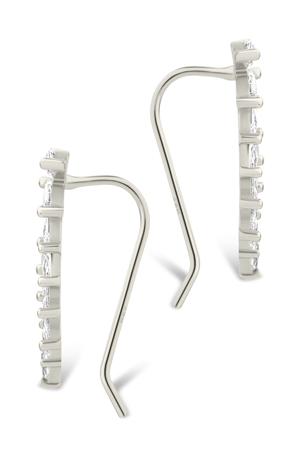Sterling Silver Skye CZ Threader Crawler Earrings