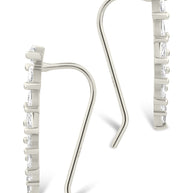 Sterling Silver Skye CZ Threader Crawler Earrings