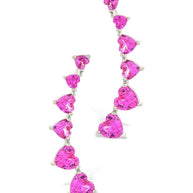 Sterling Silver Jillian CZ Heart Crawler Studs