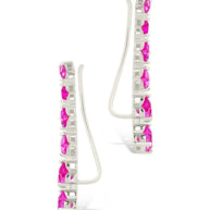 Sterling Silver Jillian CZ Heart Crawler Studs