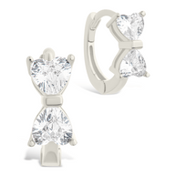 Sterling Silver Ravenna CZ Micro Hoop Earrings