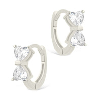 Sterling Silver Ravenna CZ Micro Hoop Earrings