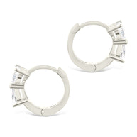 Sterling Silver Ravenna CZ Micro Hoop Earrings