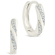 Sterling Silver Adelise Micro Hoops