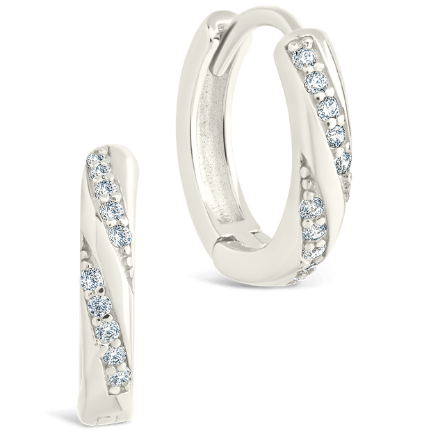Sterling Silver Adelise Micro Hoops