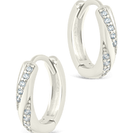 Sterling Silver Adelise Micro Hoops