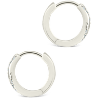 Sterling Silver Adelise Micro Hoops