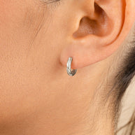 Sterling Silver Adelise Micro Hoops