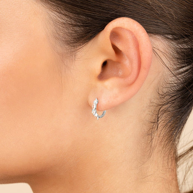 Sterling Silver Kensington Micro Hoops