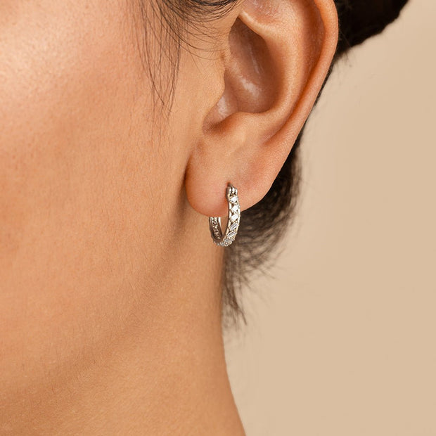 Sterling Silver Norabelle Micro Hoops