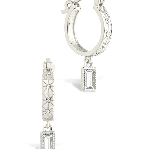Sterling Silver Oaklyn Micro Hoops