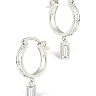 Sterling Silver Oaklyn Micro Hoops