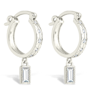 Sterling Silver Oaklyn Micro Hoops