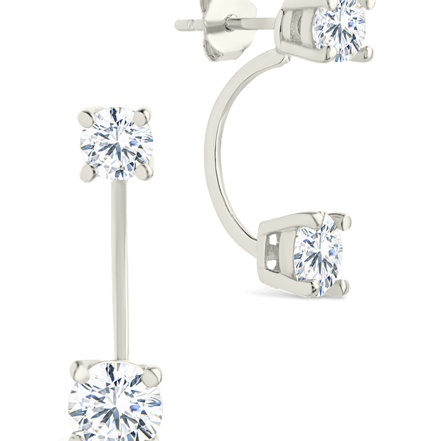 Sterling Silver Brilliant Cut Duo Jackets