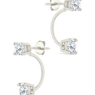 Sterling Silver Brilliant Cut Duo Jackets