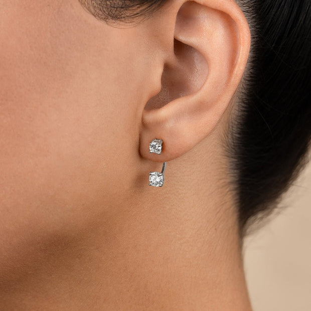 Sterling Silver Brilliant Cut Duo Jackets