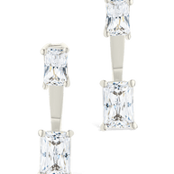 Sterling Silver Emerald Cut Duo Jackets