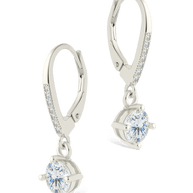 Sterling Silver Matilda Brilliant Cut CZ French Clip Earrings