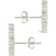 Sterling Silver Round Cut Cluster CZ Crawlers