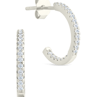 Sterling Silver Thin Bezel Statement Hoops