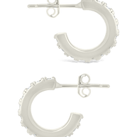 Sterling Silver Eleri CZ Tube Hoops