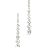 Sterling Silver Helene Brilliant Cut CZ Dangle Earrings