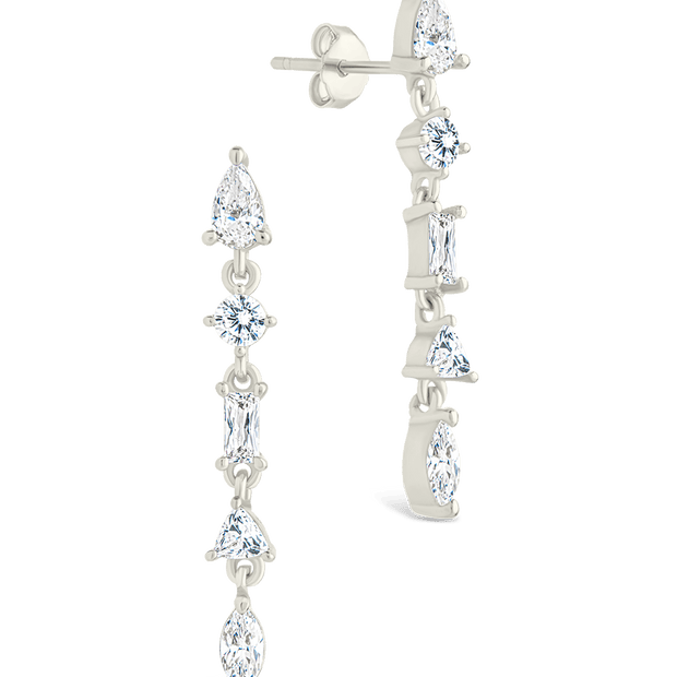 Sterling Silver Jacinda CZ Dangle Earrings