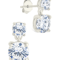 Sterling Silver Galatea Brilliant Cut CZ Studs