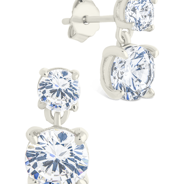 Sterling Silver Galatea Brilliant Cut CZ Studs