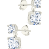 Sterling Silver Galatea Brilliant Cut CZ Studs