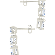 Sterling Silver Opaline Brilliant Cut CZ Studs