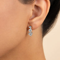 Sterling Silver Opaline Brilliant Cut CZ Studs