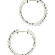 Sterling Silver Constance CZ Studded Statement Hoops