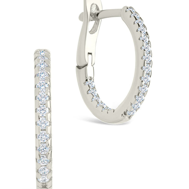 Sterling Silver Lilia CZ Infinity Hoops