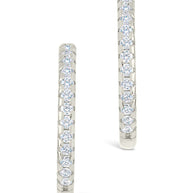 Sterling Silver Lilia CZ Infinity Hoops