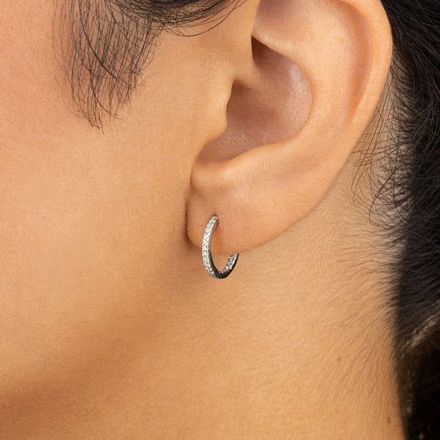 Sterling Silver Lilia CZ Infinity Hoops