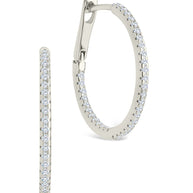 Sterling Silver Lilia CZ Infinity Hoops