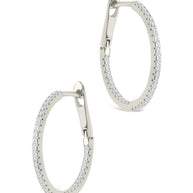 Sterling Silver Lilia CZ Infinity Hoops