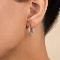 Sterling Silver Lilia CZ Infinity Hoops