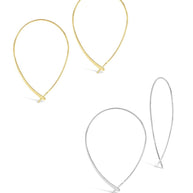 Delicate Threader Hoop Earrings Set of 2