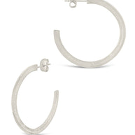 Herringbone Chain Hoop Earrings