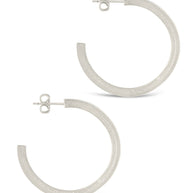 Herringbone Chain Hoop Earrings