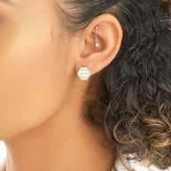 Sezia Textured Stud Earrings