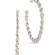 Rylan Flat Chain Hoop Earrings
