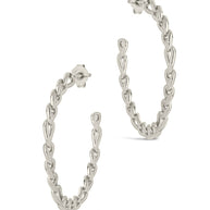 Rylan Flat Chain Hoop Earrings