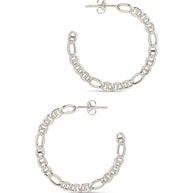 Rylan Flat Chain Hoop Earrings