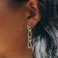 Jacqueline Chain Drop Stud Earrings