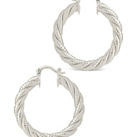 Cerys Statement Woven Hoop Earrings