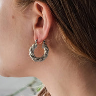 Cerys Statement Woven Hoop Earrings